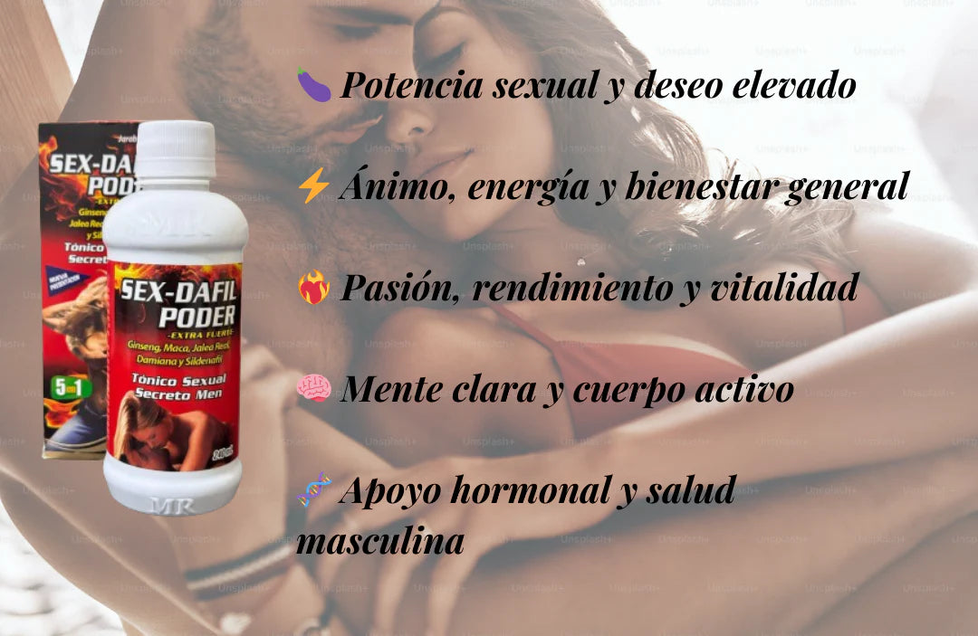 TÓNICO SEXUAL PARA ACTIVAR TU ENERGIA MASCULINA
