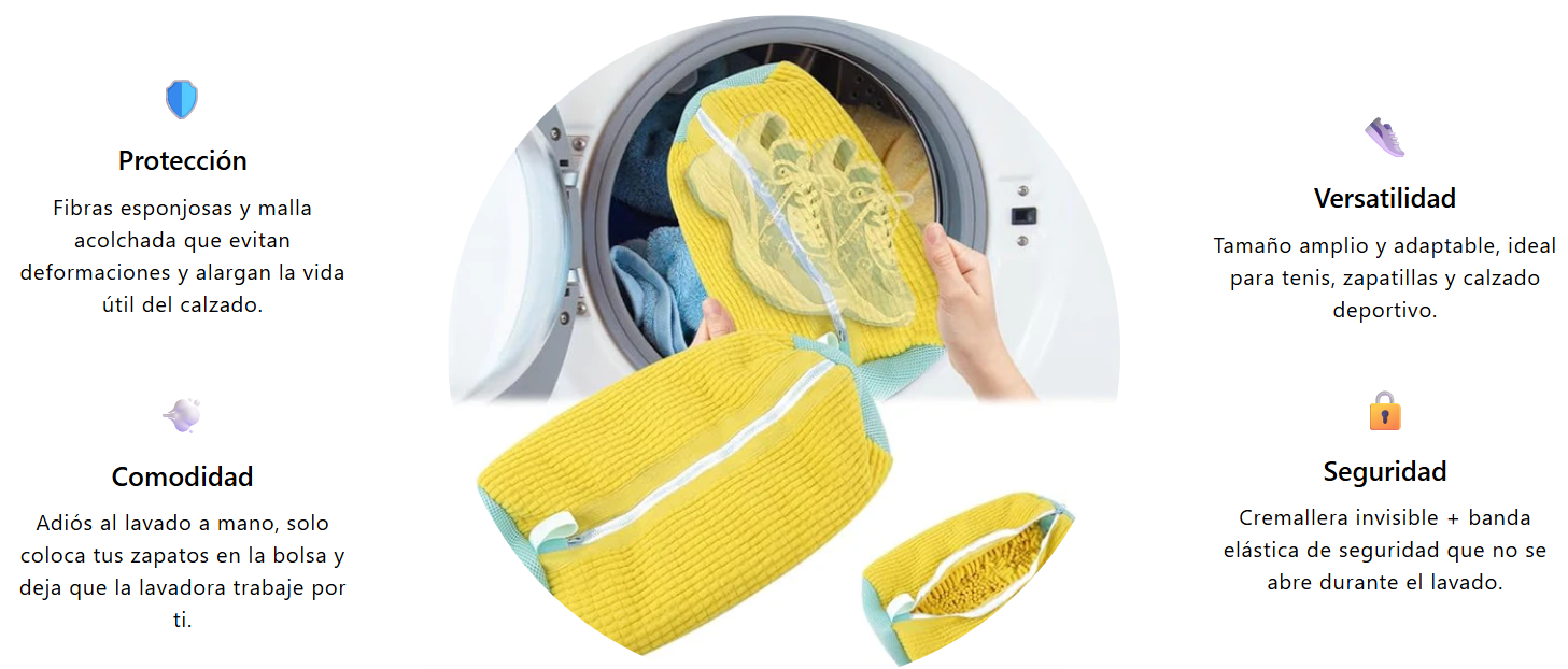 🧺 Bolsa para Lavar Tenis 👟 – Protege y Cuida tu Calzado